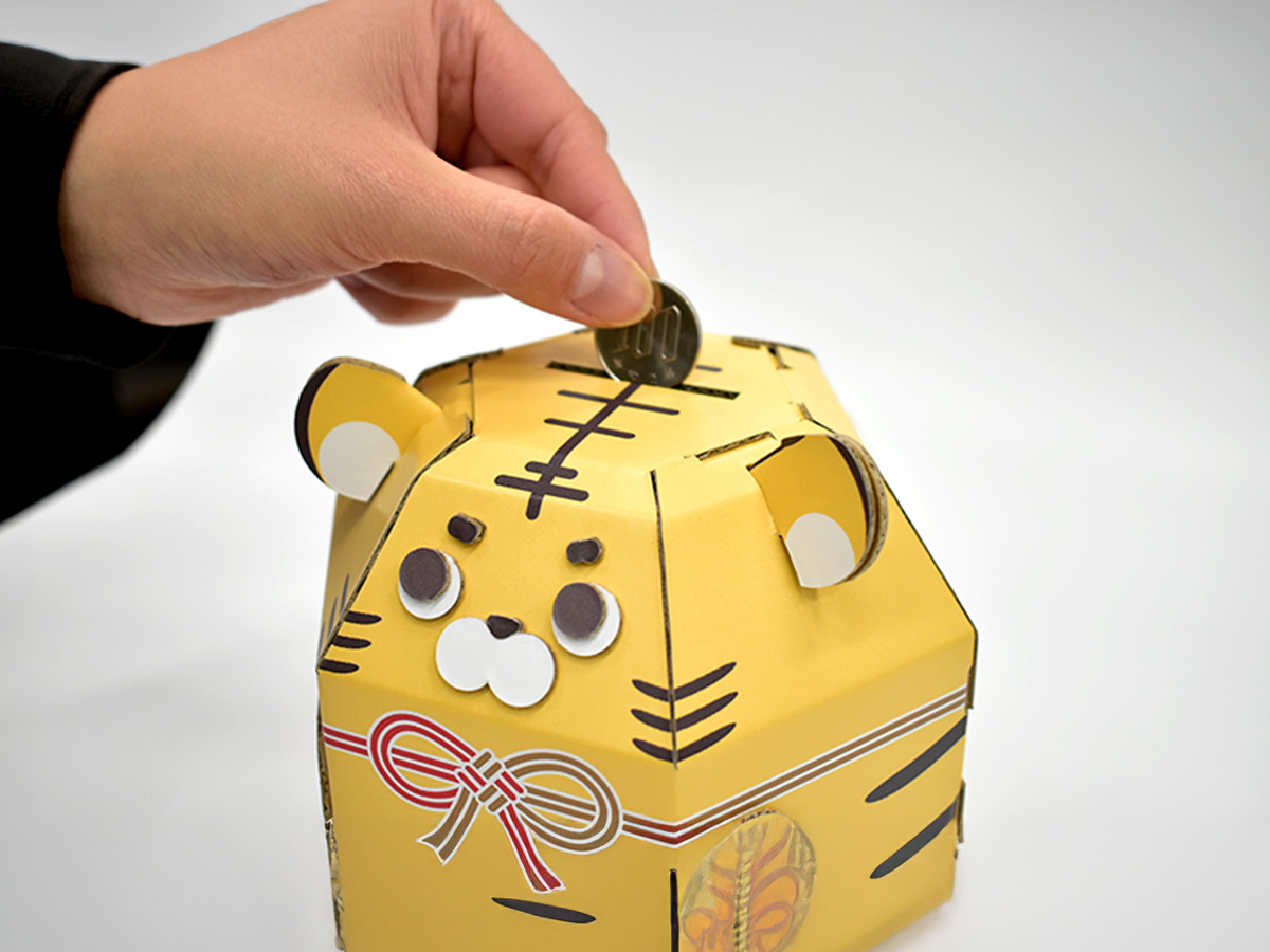 寅のだるま貯金箱「とらまる」の画像3