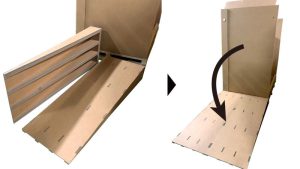 スロープ付き大型医療機器梱包箱